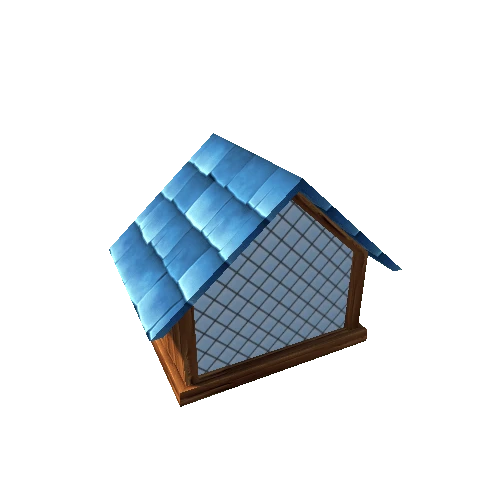 Balcony Triangular Wide (Light Blue) (Blue Roof)